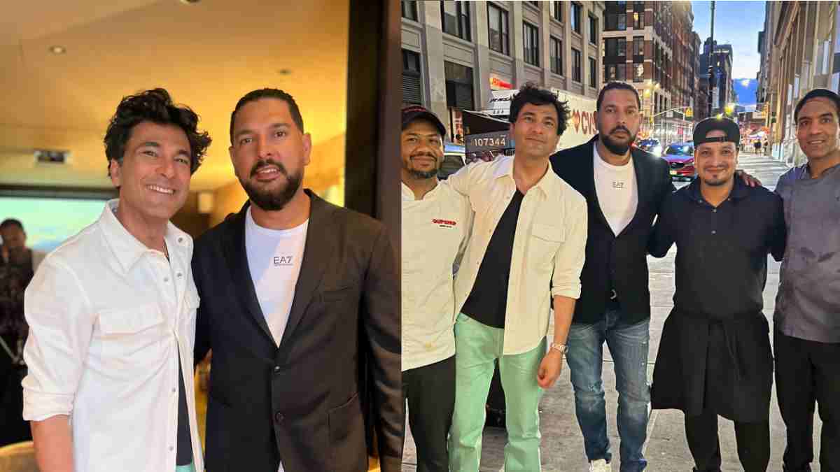 “Life Lesson On Vision & Passion,” Vikas Khanna Meets Yuvraj Singh In Manhattan; Dines With Him At GupShup 