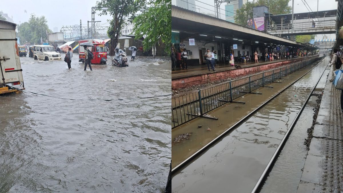 Mumbai Battered By Heavy Rains; Airlines Issue Advisory, Local Trains Schedules Disrupted