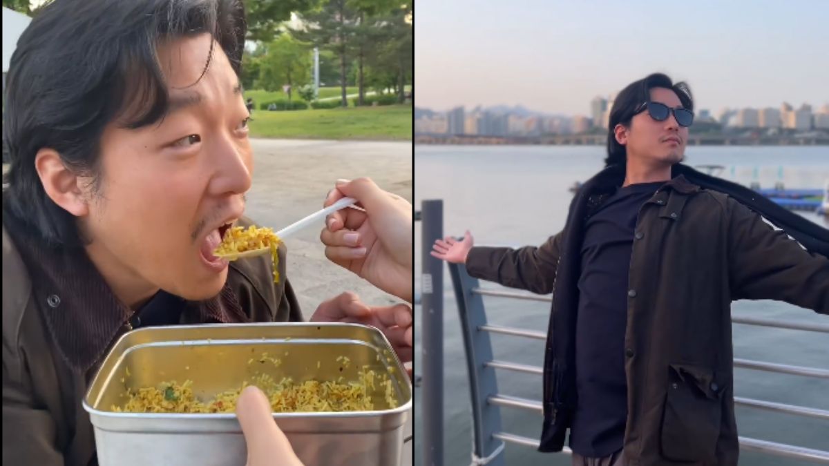 Two Koreans Try Biryani For The First Time; Reenact SRK’s Iconic ‘Suraj Hua Maddham’