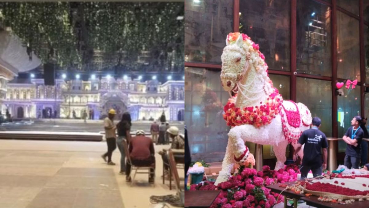 Inside The Ambani Wedding: Floral Ponies, A Temporary Castle And White Flower Chandeliers, Peek Into The Lavish Wedding Decor