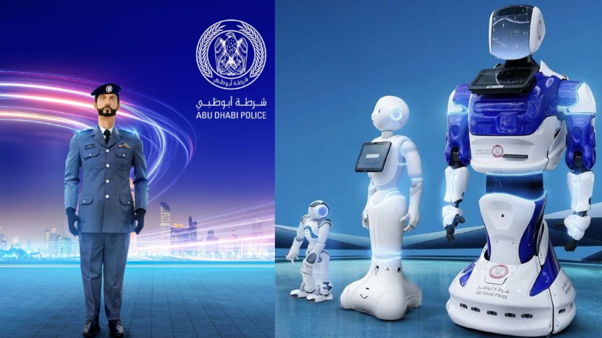 Abu Dhabi Police Launches New Human-Like Futuristic Robots To Educate & Assist Motorists