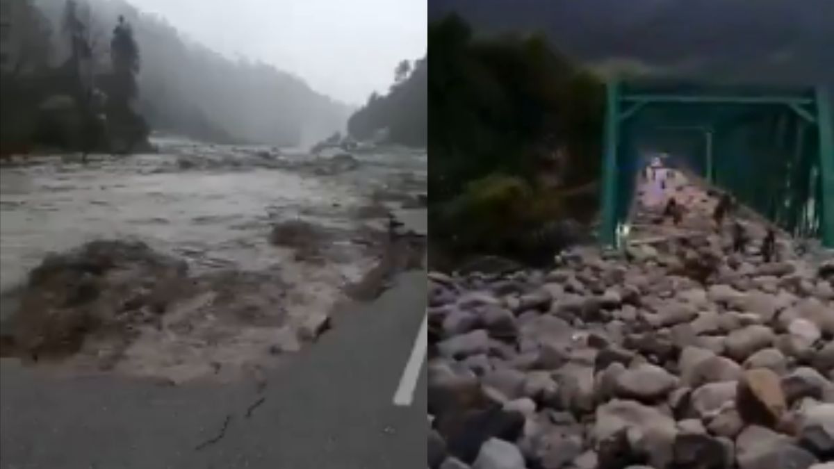 Himachal Pradesh: Cloudburst Damages Infrastructure Near Manali; Closes Manali-Leh Highway