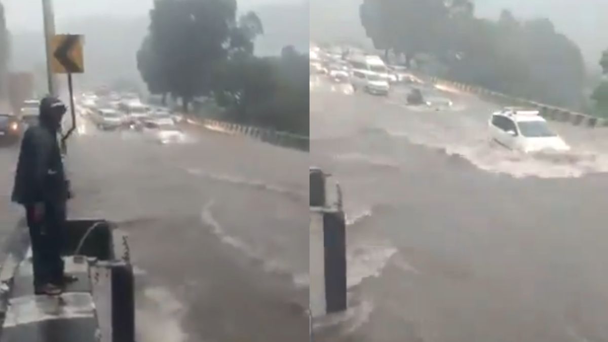 Knee-Deep Water Triggers Chaos On Mumbai-Pune Expressway; Waterlogging Creates Traffic Disruptions