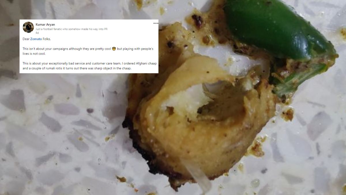 Man Finds Sharp Object In Afghani Chaap Ordered On Zomato; Slams Company For AI-Like Copy-Pasted Responses