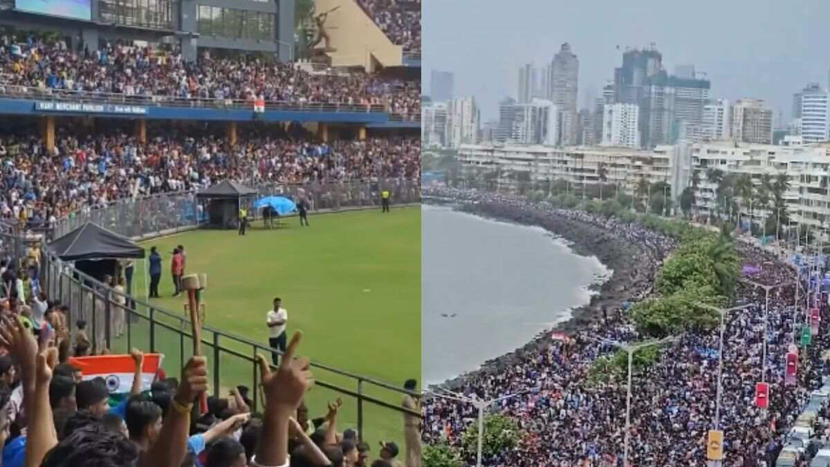 Sea Of Fans Gathers At Marine Drive; Wankhede Stadium Packed To Welcome World Champions, Team India