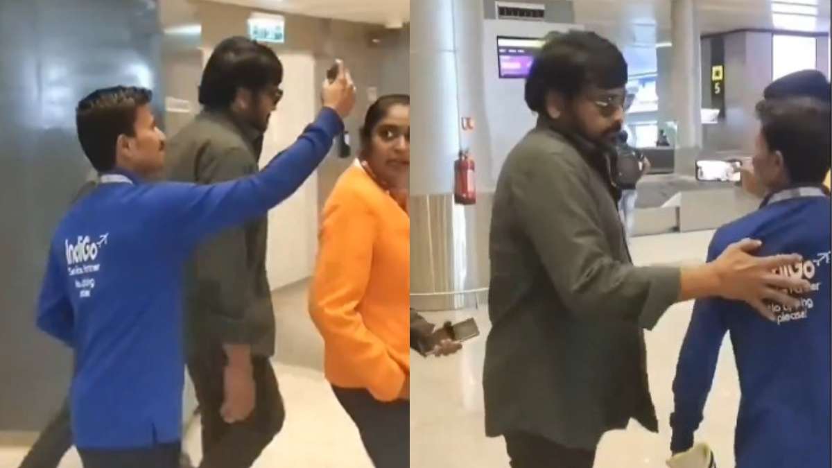 Video Of Chiranjeevi Pushing Airline Employee Trying To Click Selfies With Him Goes Viral; Netizens Are Divided