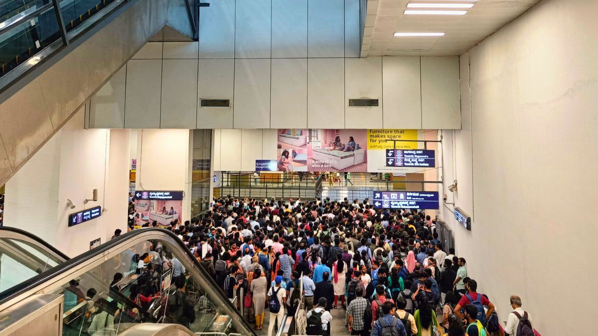 Bengaluru: Metro Jam-Packed After Tech Companies Resume WFO With Variable Pay Linked To Attendance; Ridership Soars To 8 L On Weekdays