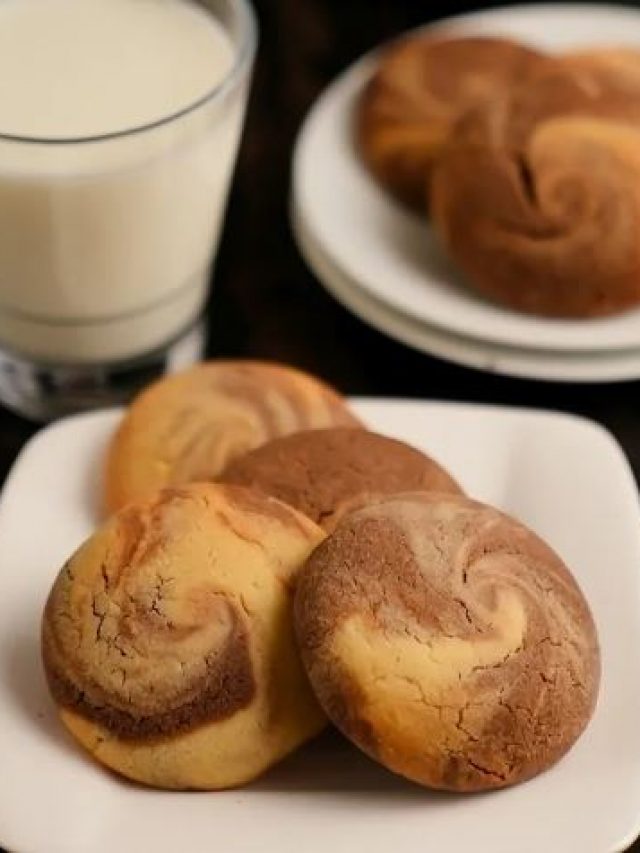Make This 5-Ingredient Eggless Marble Butter Cookies At Home With This Recipe By Tarla Dalal