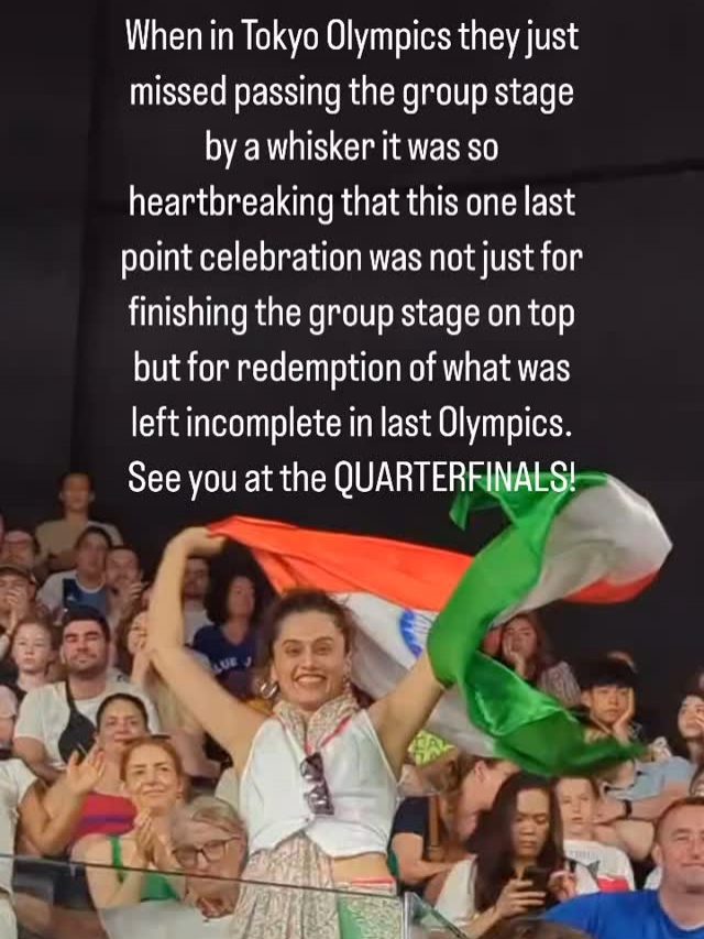 Taapsee Pannu Cheers For Husband Mathias Boe Competing In Badminton At Paris Olympics 2024