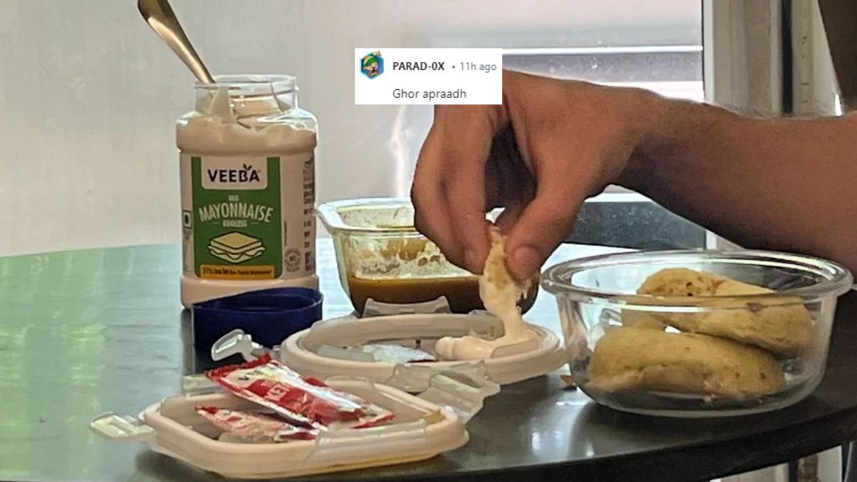 Employee Asks For Transfer Seeing His Colleague Eating Idli-Sambar With Ketchup & Mayonnaise; Netizens Call It “Ghor Apraadh”