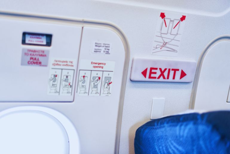 Man Open Emergency Exit