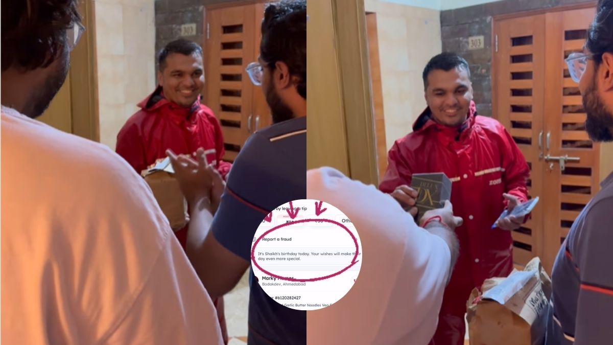 A Group Of Friends Decide To Surprise Zomato Delivery Boy On His Birthday With A Little Gift; Netizens: “Cutest Thing On The Internet”