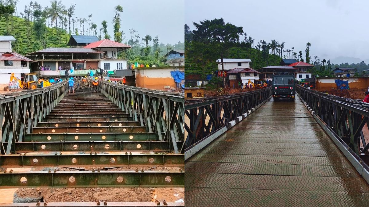 Kerala: Indian Army Builds 190-Ft-Long Bailey Bridge In Wayanad, To Connect Landslide Affected Areas, In 31 Hrs