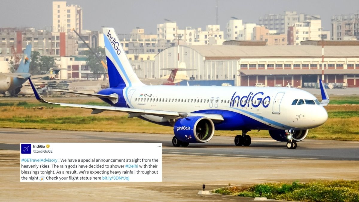 IndiGo Shares Cheerful Advisory About Delhi Rains Affecting Flights; Netizens Not Amused
