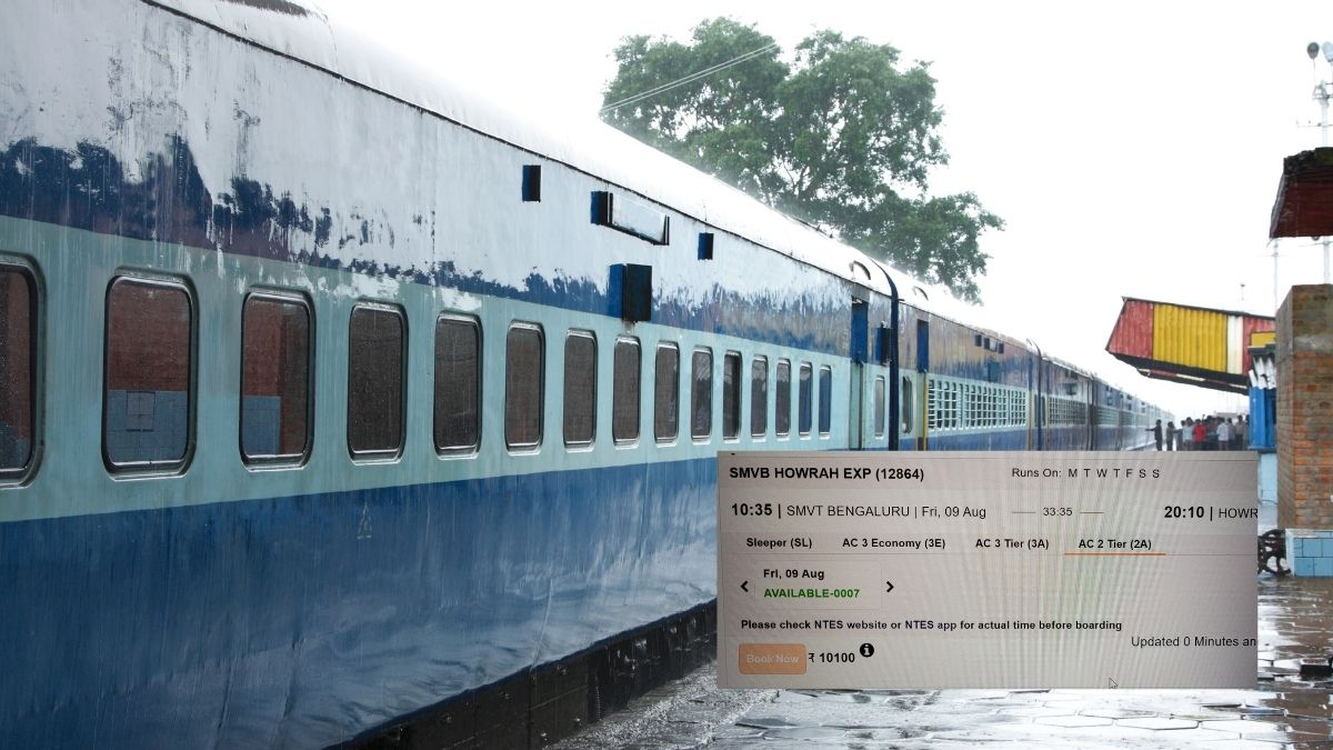 “Flight Tickets Cost Less,” Netizens React To Premium Tatkal Ticket Costing ₹10,100 On A Bengaluru-Kolkata Train