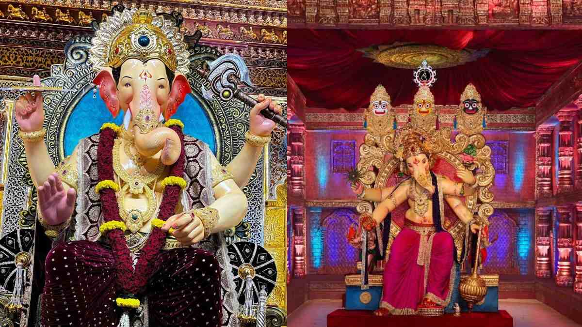 Ganesh Chaturthi 2024: First Look Of Iconic Ganpati Idols In Mumbai; Devotees Throng To Witness The Glory