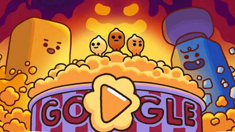 Google Doodle Popcorn