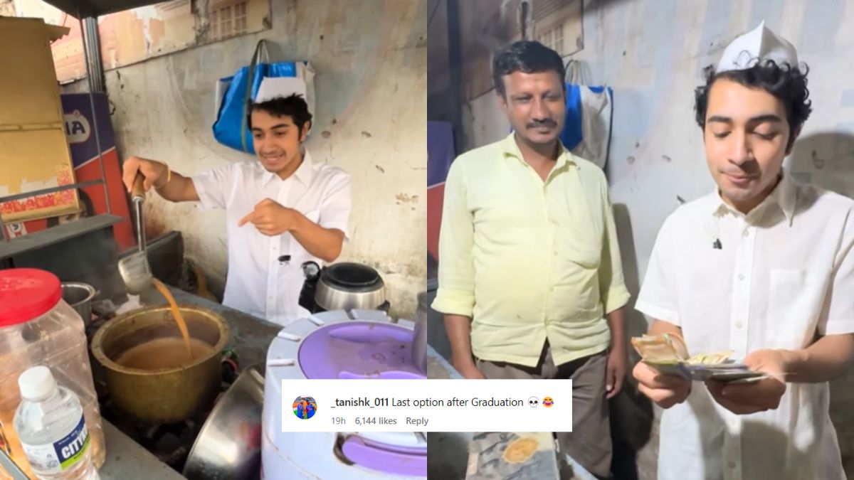 Man Sells Tea For A Day & Predicts He Can Earn ₹12-14 Lakhs A Year From The Stall; Netizens: “Toh Kya Karun, Padhai Chord Du?”