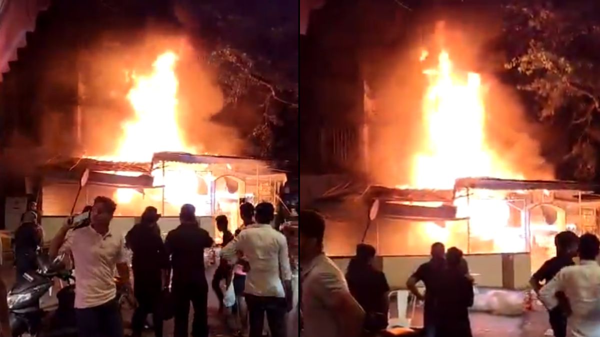 Midnight Blaze Engulfs Bandra’s Miyan Kebabs Restaurant; Quick Fire Brigade Response Prevents Tragedy