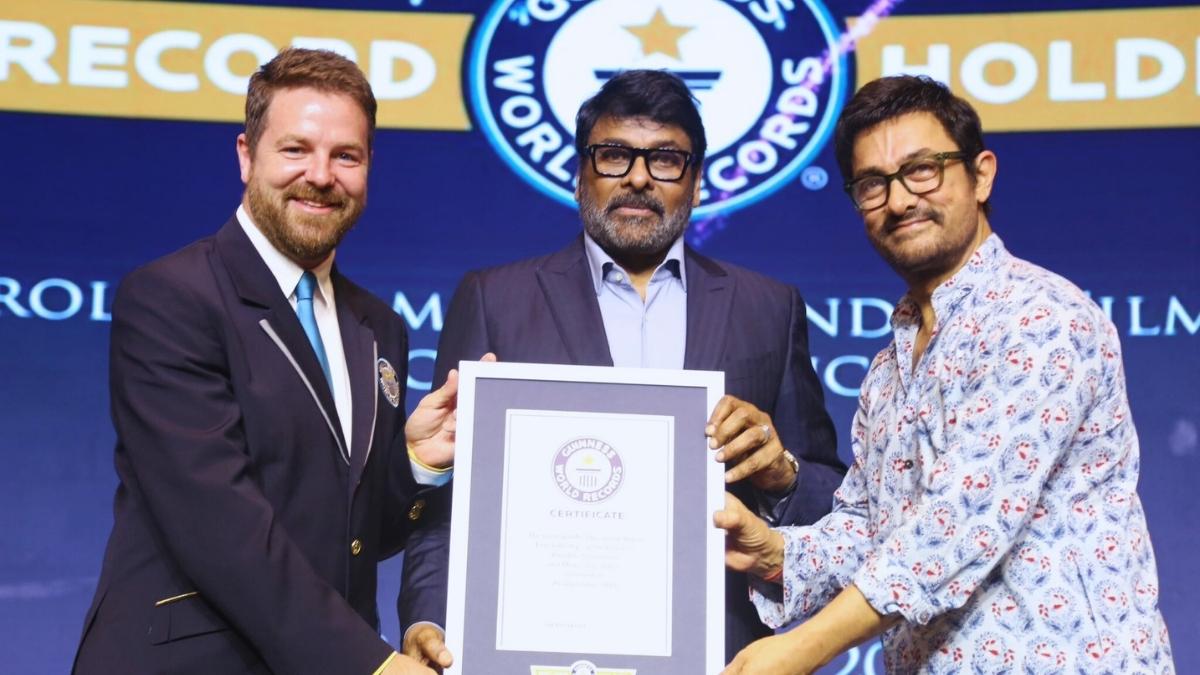 Megastar Chiranjeevi Is Now A Guinness World Record Holder; Aamir Khan Presented The Award In Hyderabad