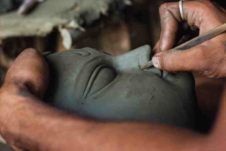 clay durga puja 