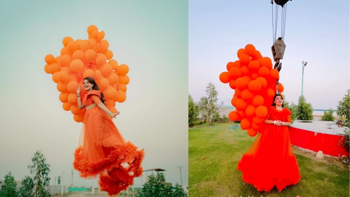 Risk Hai Toh Ishq Hai: Pakistani YouTuber Dangles From Crane For B’day Photoshoot; Literally Papa Ki Pari