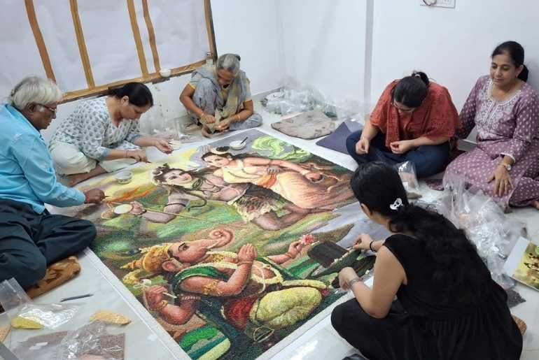 sabudana ganesha rangoli