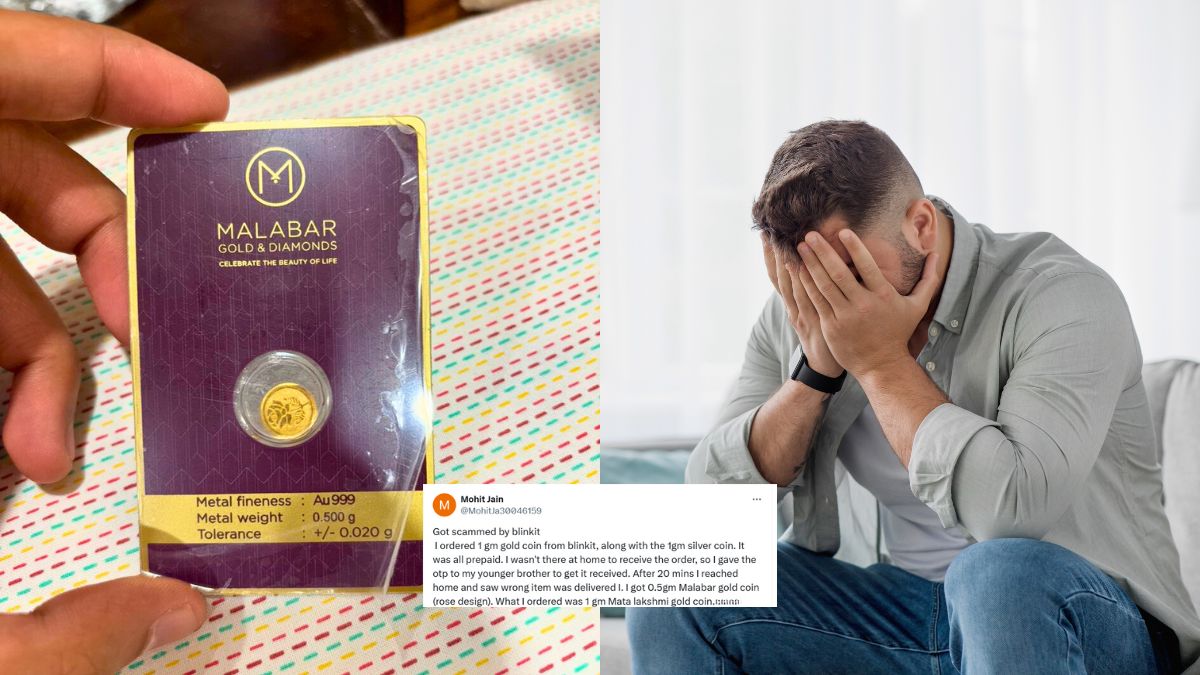 “Got Scammed By Blinkit,” User Orders 1g Gold Coin, Gets 0.5g Coin Instead; Platform Closes Complaint Window