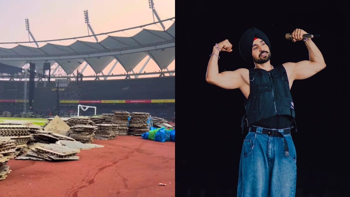 Athlete Slams Diljit Dosanjh & Organisers For Leaving Behind Heaps Of Garbage & Damaged Equipment At JLN Stadium After Concert