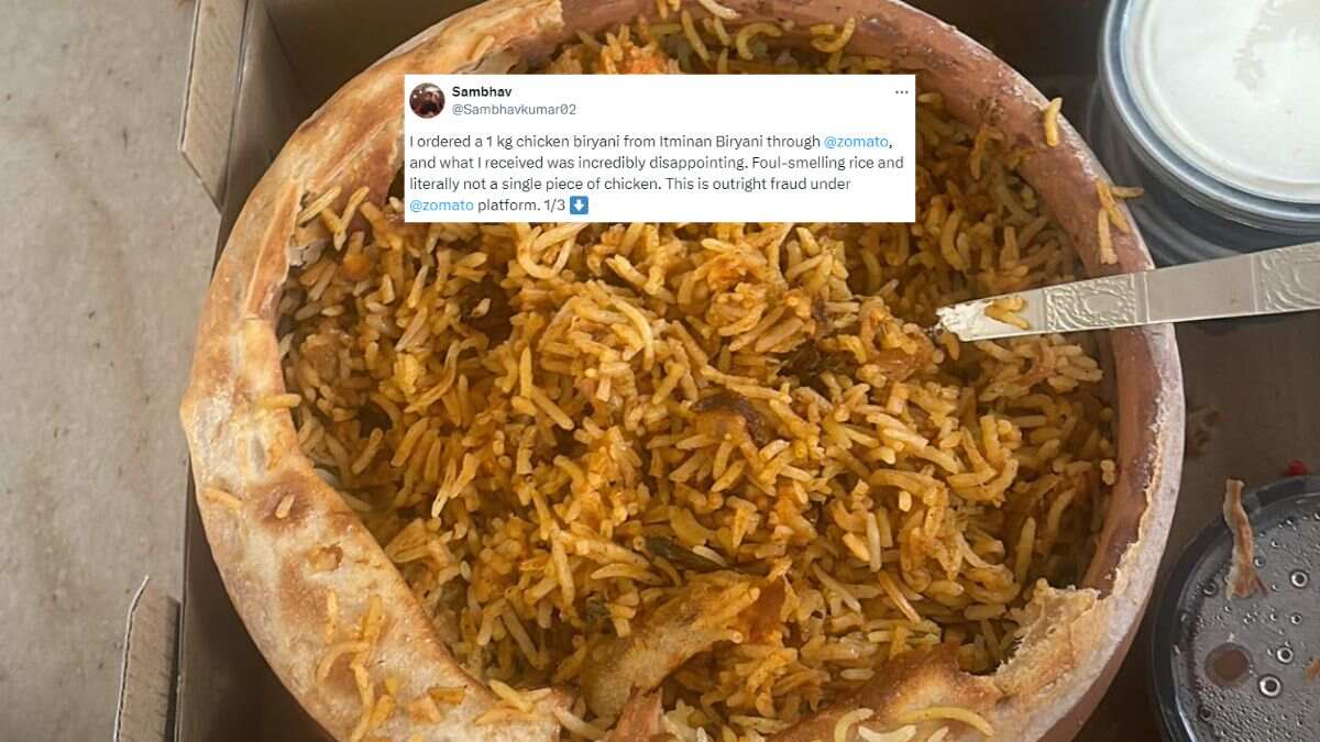 Journalist Complains About Receiving Foul-Smelling Chicken Biryani From Itminaan Biryani; Zomato Care Responds