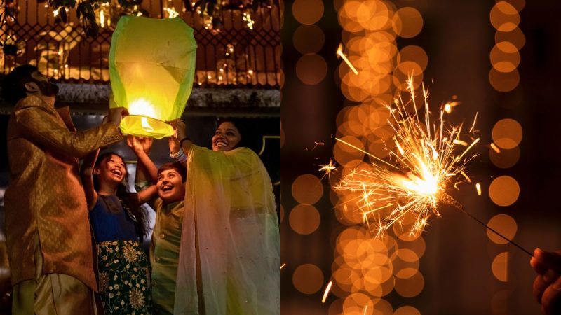 Mumbai Police sky lanterns