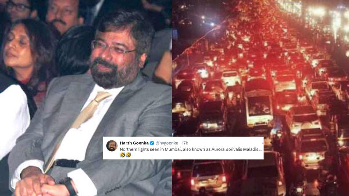 “Northern Lights In Mumbai,” Harsh Goenka Pokes Fun At The City’s Traffic Situation; Calls It “Aurora Borivalis Maladis”