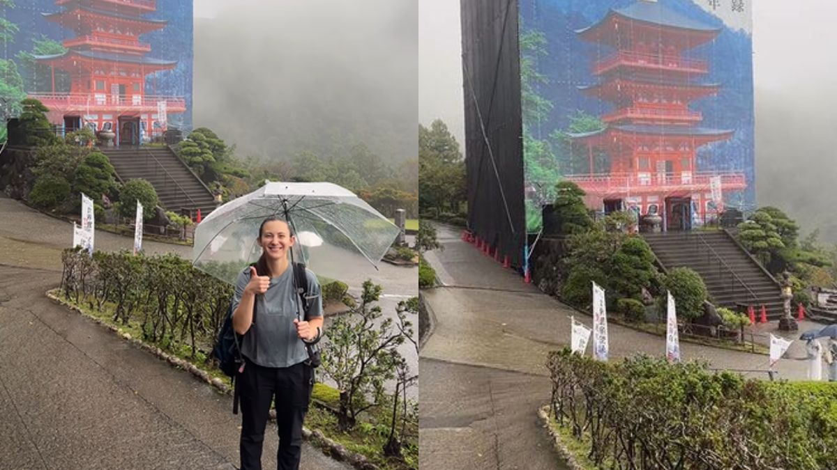 Two-Day Trek To Iconic Seiganto-Ji Temple Pagoda Leaves Women Disappointed As They Encounter A Giant Photo Instead