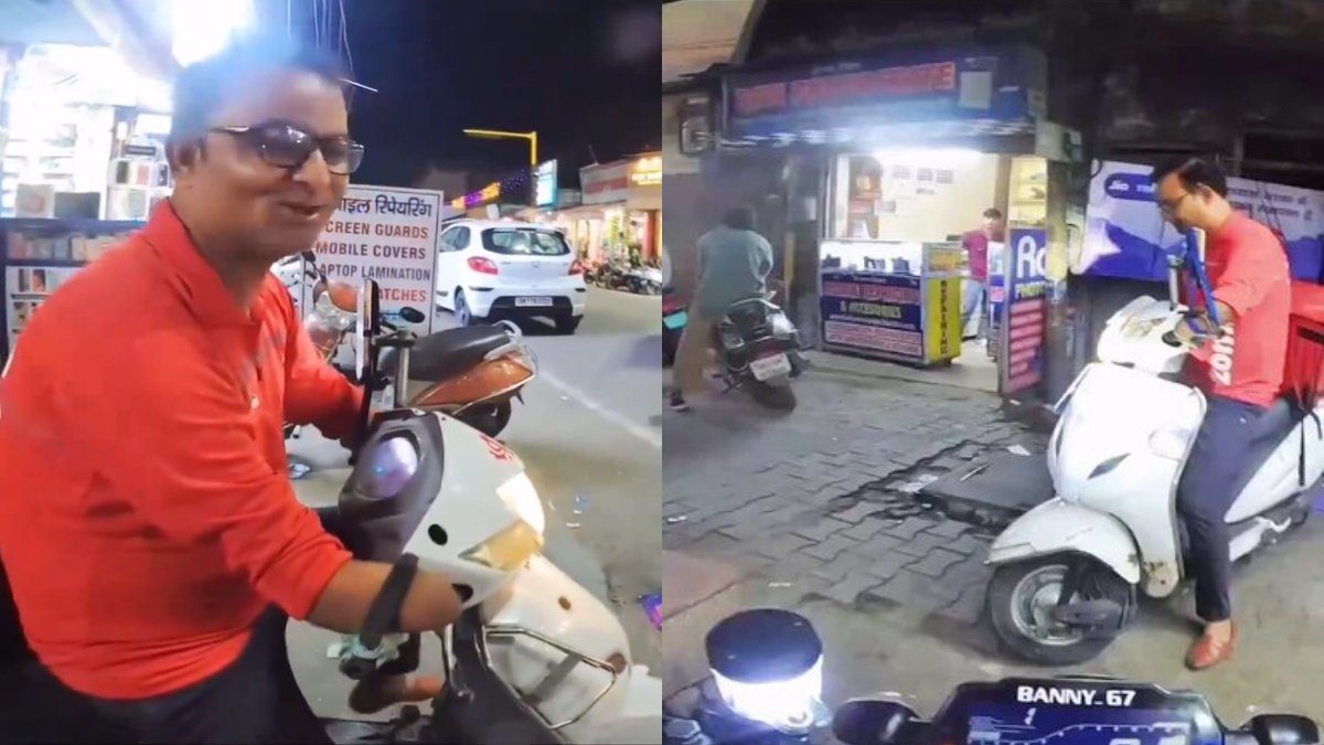 Specially-Abled Zomato Delivery Agent Who Rides Scooty Despite Not Having Hands Goes Viral; Netizens Say, “What’s Your Excuse?”