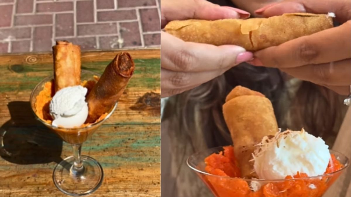 Viral: This ‘Gajar Halwa Spring Rolls’ From The Bhukkad Cafe, Dubai Is Giving Us A Major Sugar Rush!