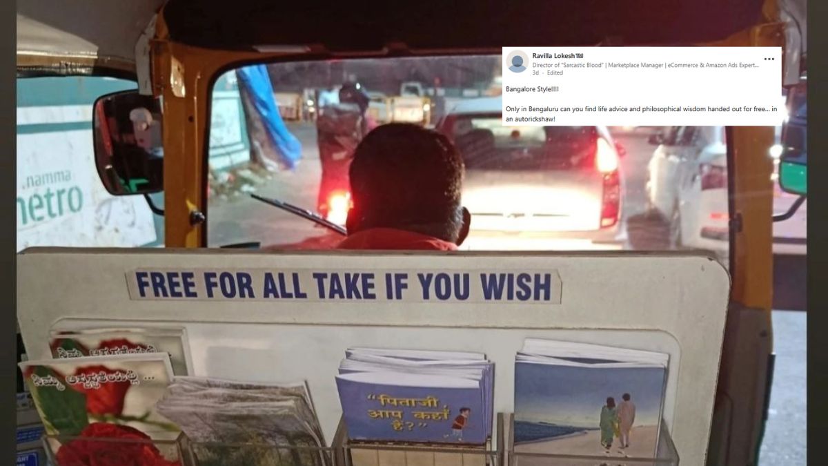 #PeakBengaluruMoment: Auto Driver Has A Book Store On Wheels; Customers Can Get Both Books & Life Lessons For FREE!