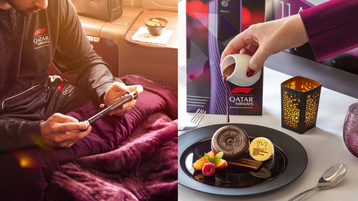 Qatar Airways Is Offering F1-Themed Loungewear & Dining Options To Usher In The Qatar Grand Prix