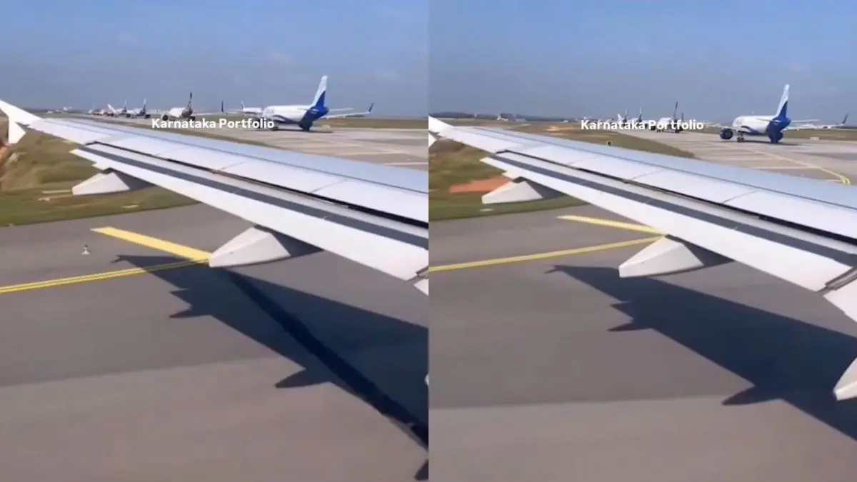 Video Of Runway Traffic At Bengaluru Airport Goes Viral; Netizens Say, “ATC Stuck At Hebbal Flyover”