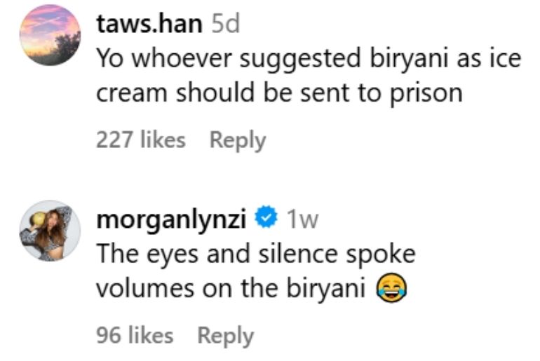 biryani-flavoured ice cream