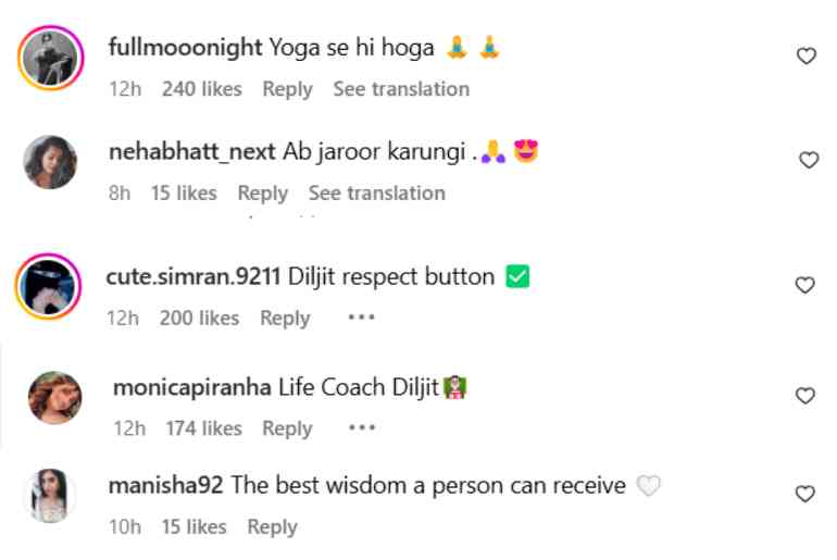 Diljit Dosanjh yoga