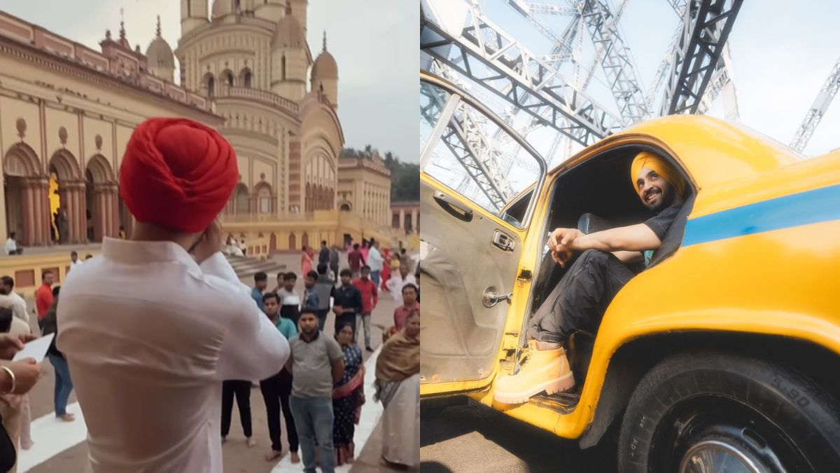 Diljit Dosanjh Explores Kolkata In Taxi; Visits Dakshineswar Kali Temple & Howrah Bridge