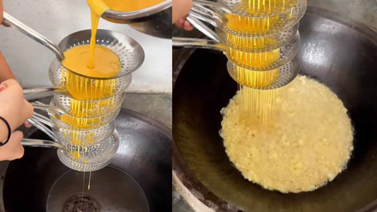 Viral Egg Noodles Hack Using Multiple Steel Strainers Takes Over Internet; Netizens Ask, “Who’ll Wash The Utensils?”