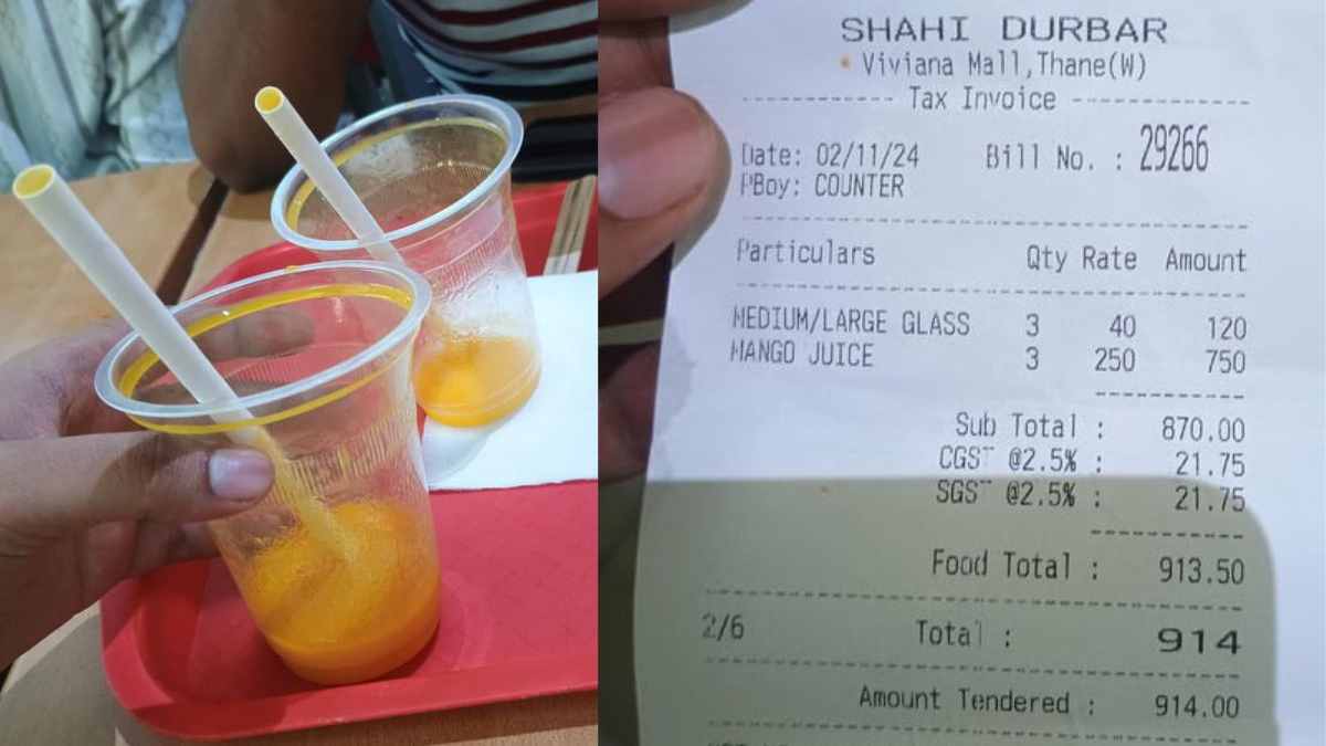 Mango Juice At ₹250 And Plastic Glass At ₹40: X User Slams Mumbai Juice Outlet For Charging For Plastic Glasses