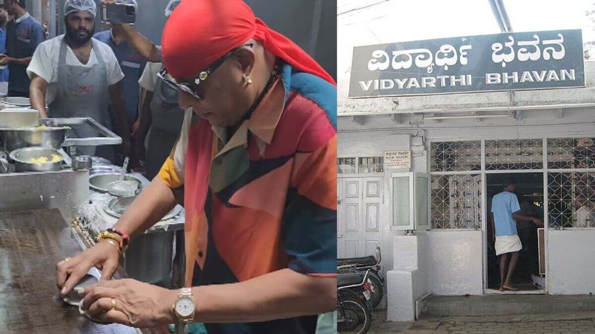 Drummer Sivamani Visits Bengaluru Vidyarthi Bhavan; Surprises Staff By Creating Peppy Beats With Empty Vessels On Dosa Tawa