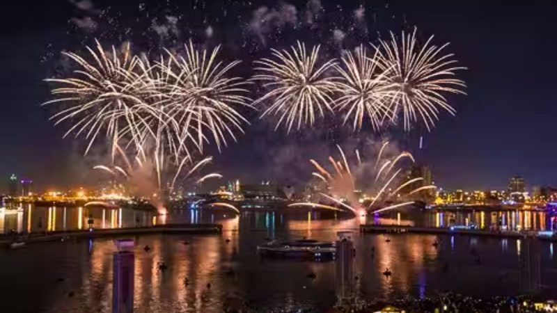 Dubai Fireworks and Drones