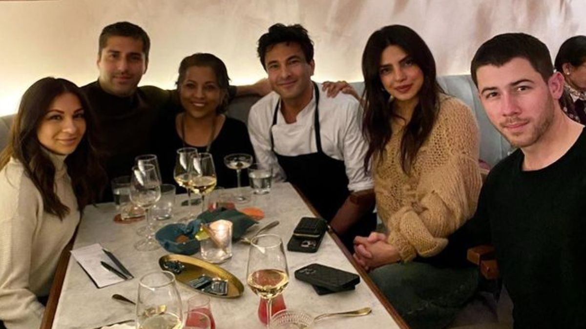 Priyanka Chopra & Nick Jonas Indulged In A Punjabi Feast At Chef Vikas Khanna’s Bungalow In NYC