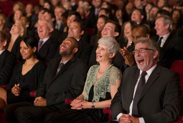 audience laughing