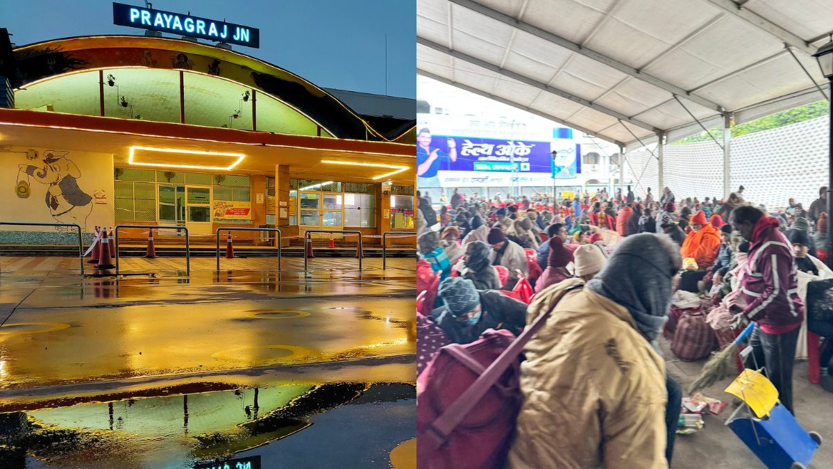 Prayagraj Railway Junction Swamped With Maha Kumbh Devotees; Police Provides Meals, Tea, And Holding Areas For Over 26,000 Devotees