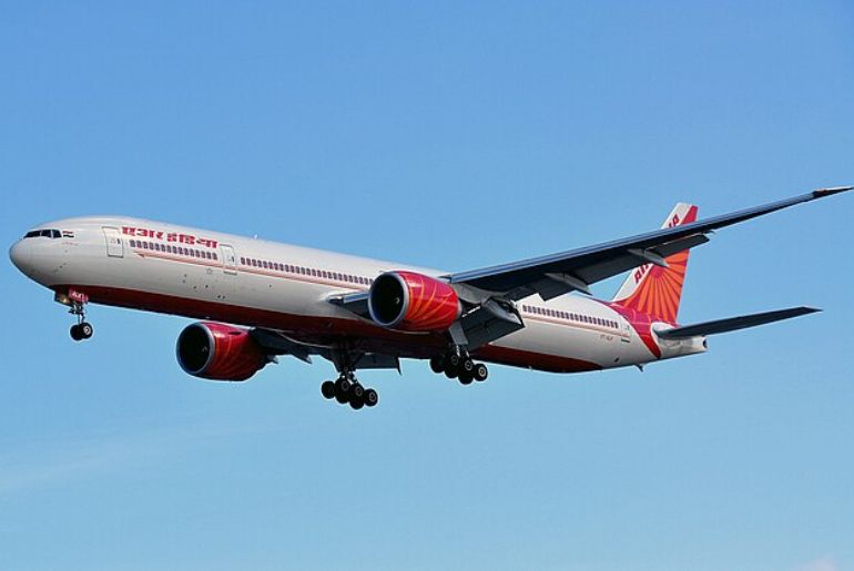 Air India flight to Tel Aviv