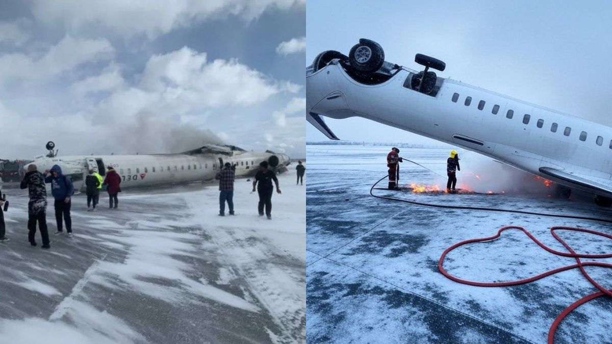 Video: Delta Air Lines Plane Flips Over After Landing At Toronto Airport; 18 Injured